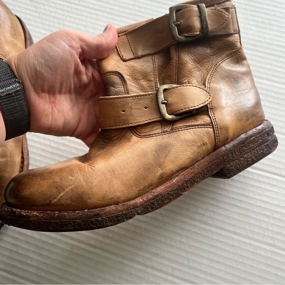Bed Stu Women’s Tan Brown Spunky Motorcycle Boots Size 8.5 - Picture 6 of 11